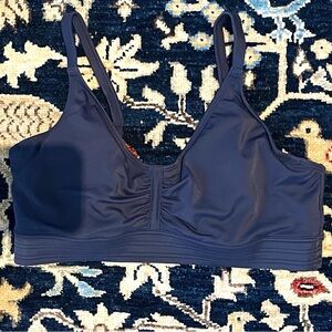 Athleta 36B/C Dress Navy Stitched Band Bikini Top